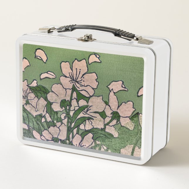 Lunch Box Boite en métal en cascade rose (Devant)