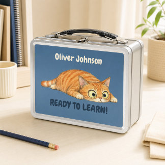 Lunch Box Boîte métallique bleue en denim personnalisée avec