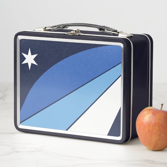 Lunch Box Boîtier en métal inoxydable avec drapeau de Columb (En situation)