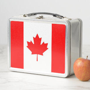 Lunch Box Boîtier en métal inoxydable avec drapeau du Canada