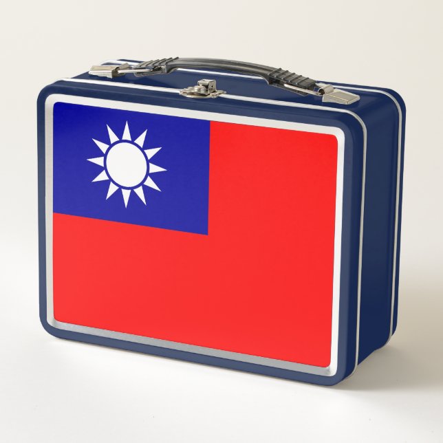 Lunch Box Boîtier en métal inoxydable avec drapeau taïwanais (Devant)