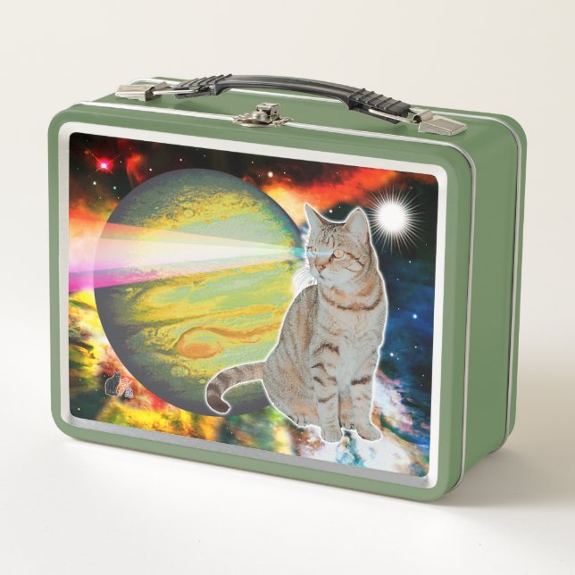 Lunch Box Boîtier Laser-Cat En Métal (Devant)