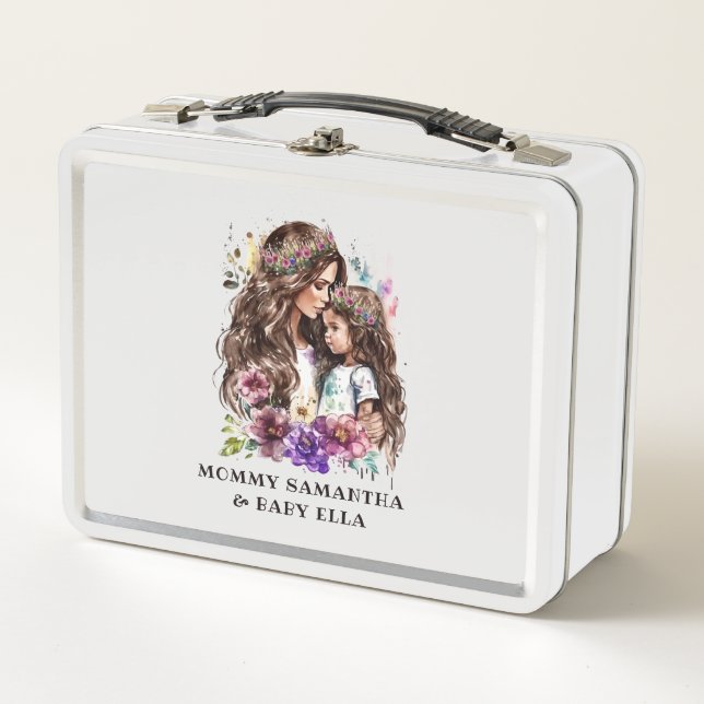 Lunch Box Bond adorable maman et fille (7) (Devant)