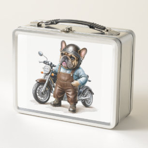 Lunch Box Bouledogue français moto Fête des Pères Bouledogue