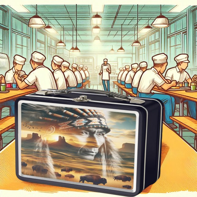 Lunch Box Brave guerrier coucher du soleil (Créateur téléchargé)