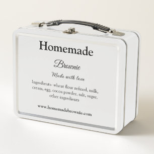 Lunch Box Brownie maison fait avec amour ajouter texte site