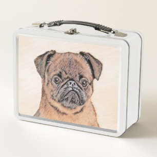 Lunch Box Bruxelles Griffon Smooth Painting Original Chien A