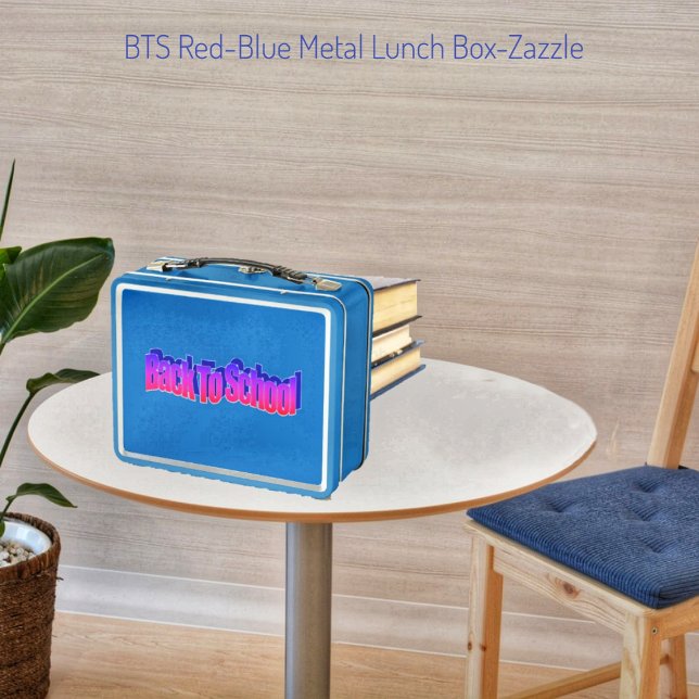 Lunch Box BTS-Rouge-Bleu (Créateur téléchargé)