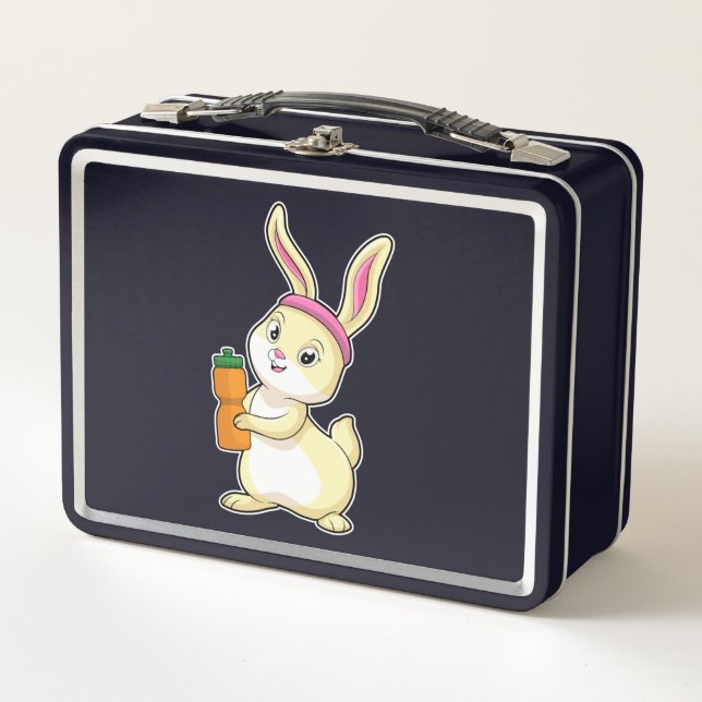 Lunch Box Bunny at fitness with Drinking bottle (Devant)