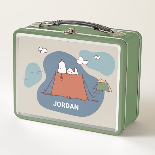 Lunch Box cacahuètes | Snoopy & Woodstock | Ajouter Votre No (Devant)