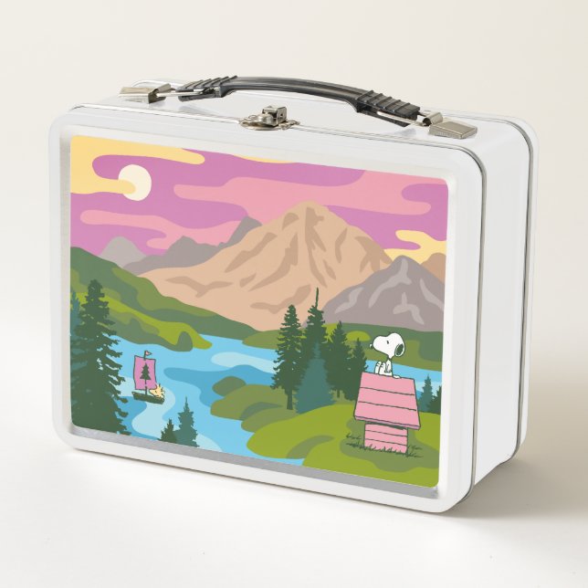 Lunch Box cacahuètes | Snoopy & Woodstock Le grand extérieur (Devant)