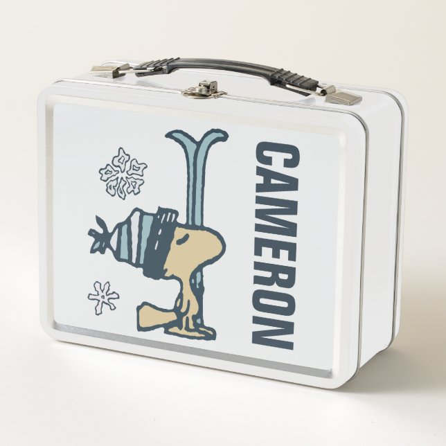 Lunch Box cacahuètes | Woodstock Ski Pro | Ajouter Votre Nom (Devant)