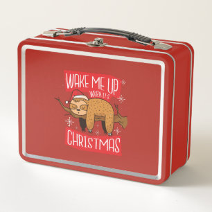 Lunch Box Cadeau de dicton de paresseux de Noël pour amateur