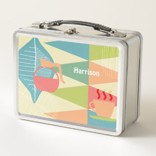Lunch Box Cafetière Personnalisée Moderne du Milieu du Siècl