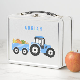 Lunch Box Camion bleu personnalisé Camion Farm School