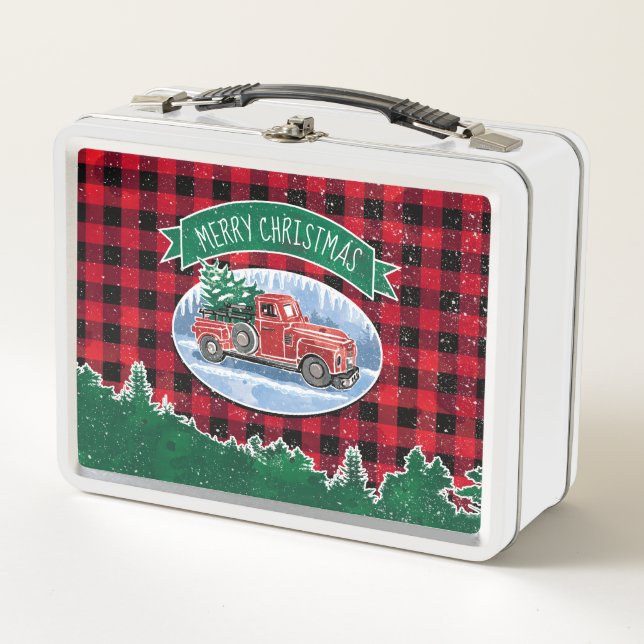 Lunch Box Camion Buffalo Plaid (Devant)