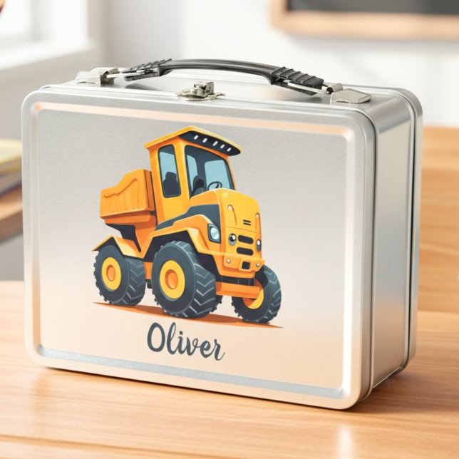 Lunch Box Camion de construction jaune moderne mignon (Créateur téléchargé)