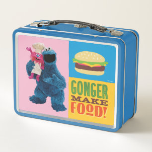 Lunch Box Camion fourré de Cookie Monster Gonger Make Food