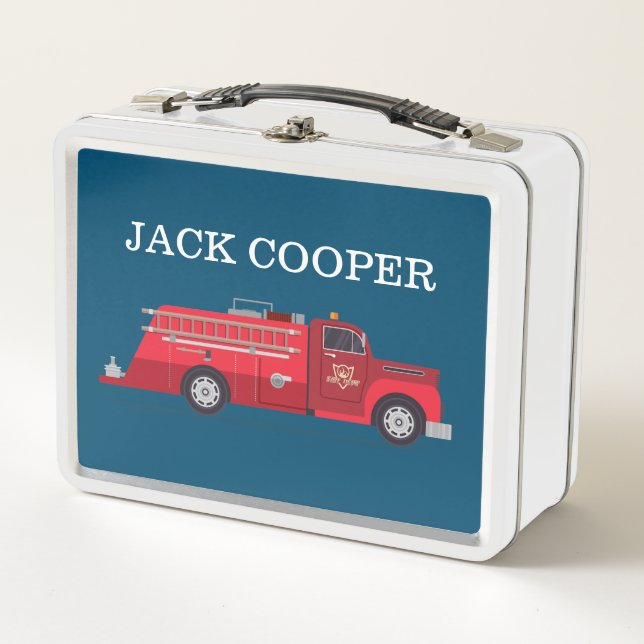 Lunch Box Camion Vintage Red Fire (Devant)