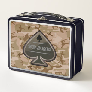 Lunch Box Camo de désert de spade personnalisé