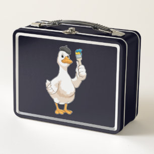 Lunch Box Canard comme peintre avec pinceau