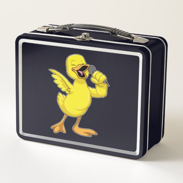 Lunch Box Canard en chanteur avec microphone (Devant)
