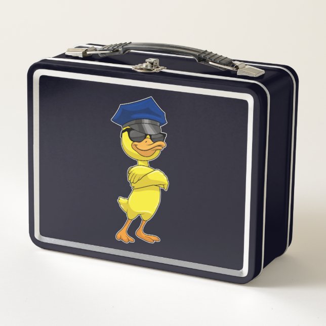 Lunch Box Canard en tant qu'officier de police avec casquett (Devant)