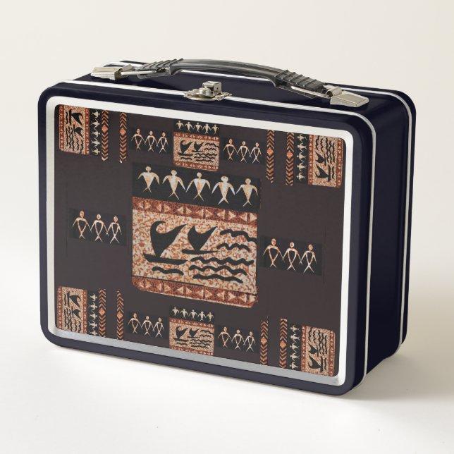 Lunch Box Canoë à voile hawaïen Retro Lunette Box (Devant)