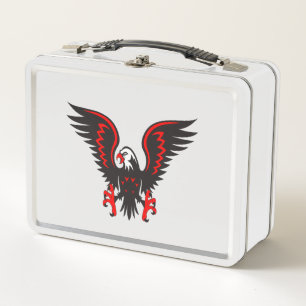 Lunch Box Caricature colorée aigle rouge et noir