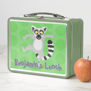 Lunch Box Caricature de danse lémurienne en anneau mignon