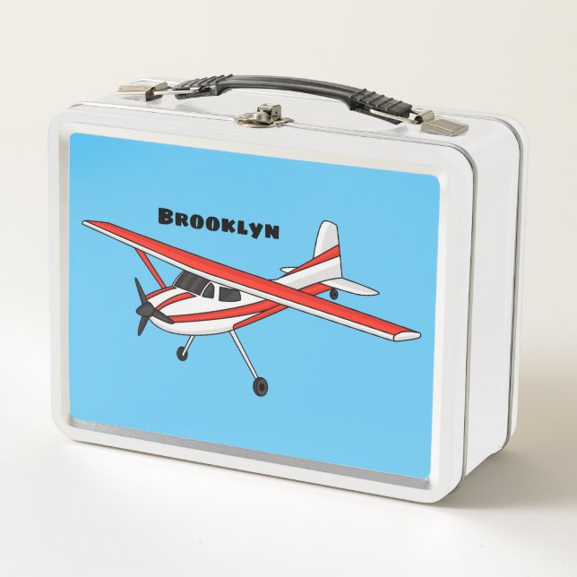 Lunch Box Caricature de l'avion à train de vélo (Devant)