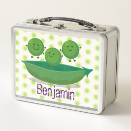 Lunch Box Caricature de pois et pois vert doux