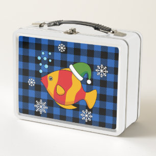 Lunch Box Caricature de poisson tropical de Noël sur le Moti