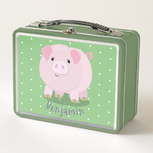 Lunch Box Caricature de porc mignon rose pot vendue