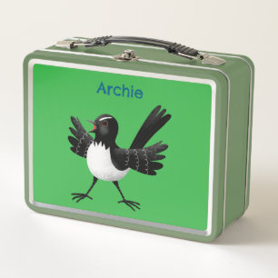 Lunch Box Caricature de Willie Wagtail australienne personna