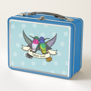 Lunch Box Caricature des colibris colorés de la nature