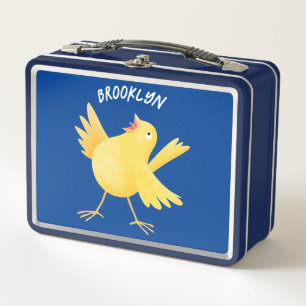 Lunch Box Caricature d'oiseau canari jaune chantant mignon