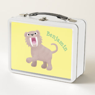 Lunch Box Caricature du tigre mignon Saber Toothed Smilodon