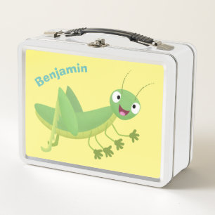 Lunch Box Caricature d'une pâtisserie joyeux verte