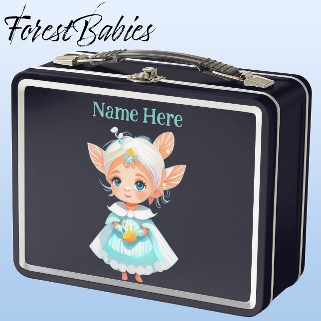 Lunch Box Caricature en Imaginaire Fée mignonne Whimsical Gi (Fairy, Black ForestBabies Lunch Box)