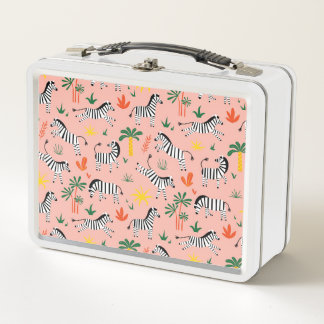 Lunch Box Caricature Zebras Funny Motif sans couture