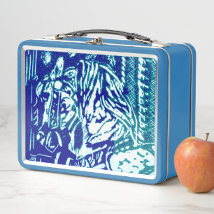 Lunch Box Carousel Horse Blues