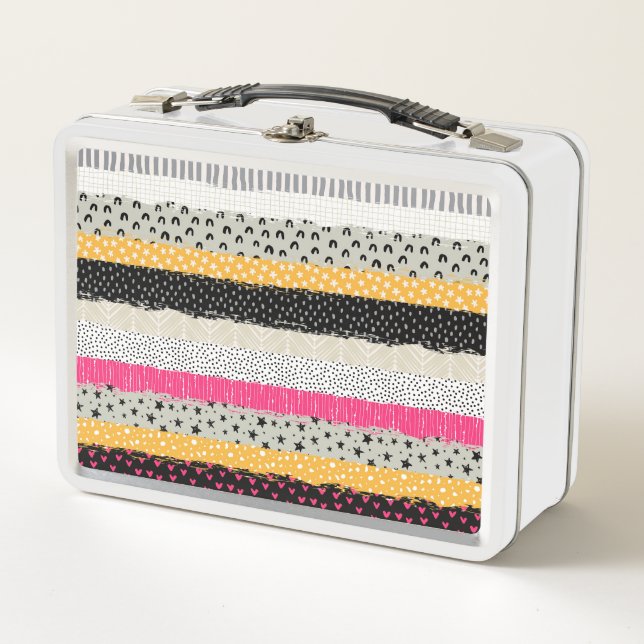 Lunch Box Carrelage en Patchwork : Conception Versatile Sans (Devant)