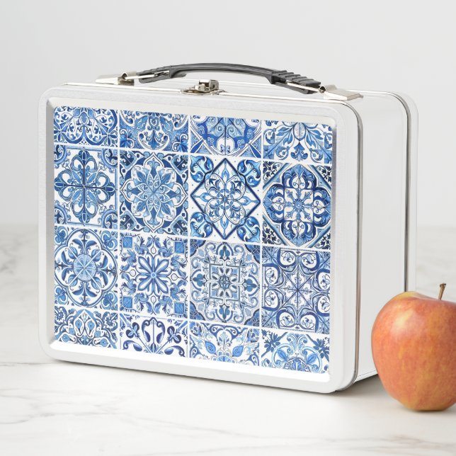 Lunch Box Carrelage méditerranéen, Portugais, Azulejo, Majol (En situation)