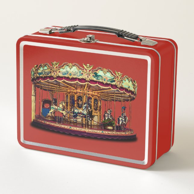 Lunch Box Carrousel de cirque vintage  (Devant)