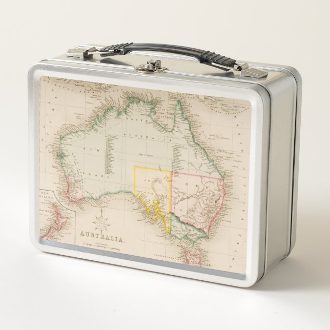 Lunch Box Carte de l'Australie et de la Nouvelle Zélande (Devant)