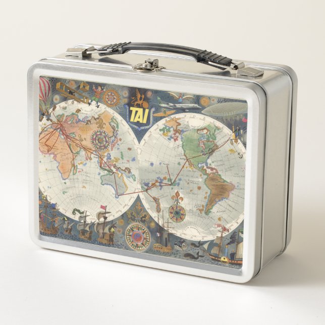 Lunch Box Carte du monde d'Aeriens Internationaux de (Devant)