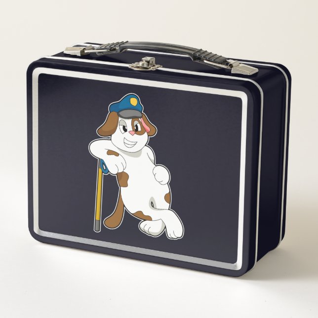 Lunch Box Casquette de police de chien (Devant)