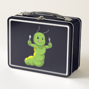 Lunch Box Caterpillar avec cuillère et fourche