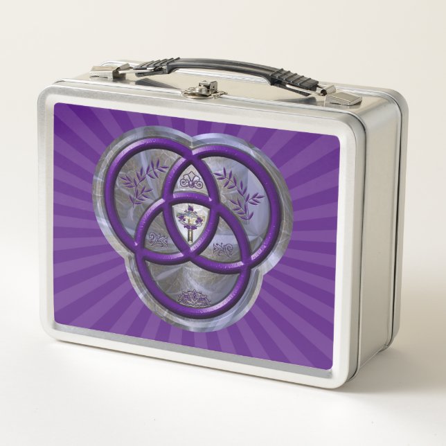 Lunch Box Cercles de la Trinité chrétienne avec croix (Devant)